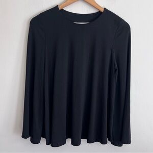 Susana Monaco Flare Sleeves Soft Black Top